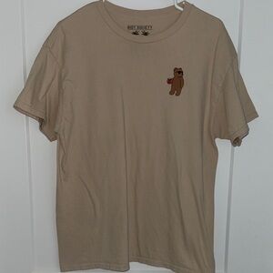 Riot Society Beige Tee with Cool Bear Design
